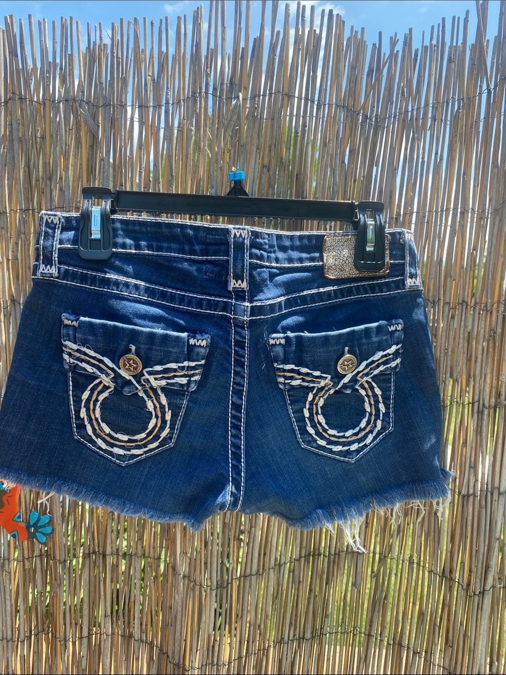 Dark Wash Embroidered Pocket Denim Shorts Big Star